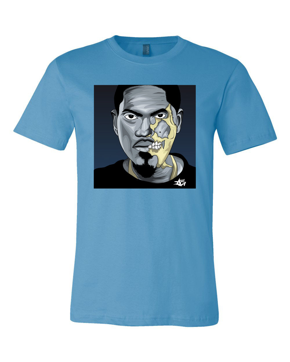 Hip Hop is DEAD Series "ETHER" Adult Uni-Sex T-shirt (Light Blue) by Diego Garcia