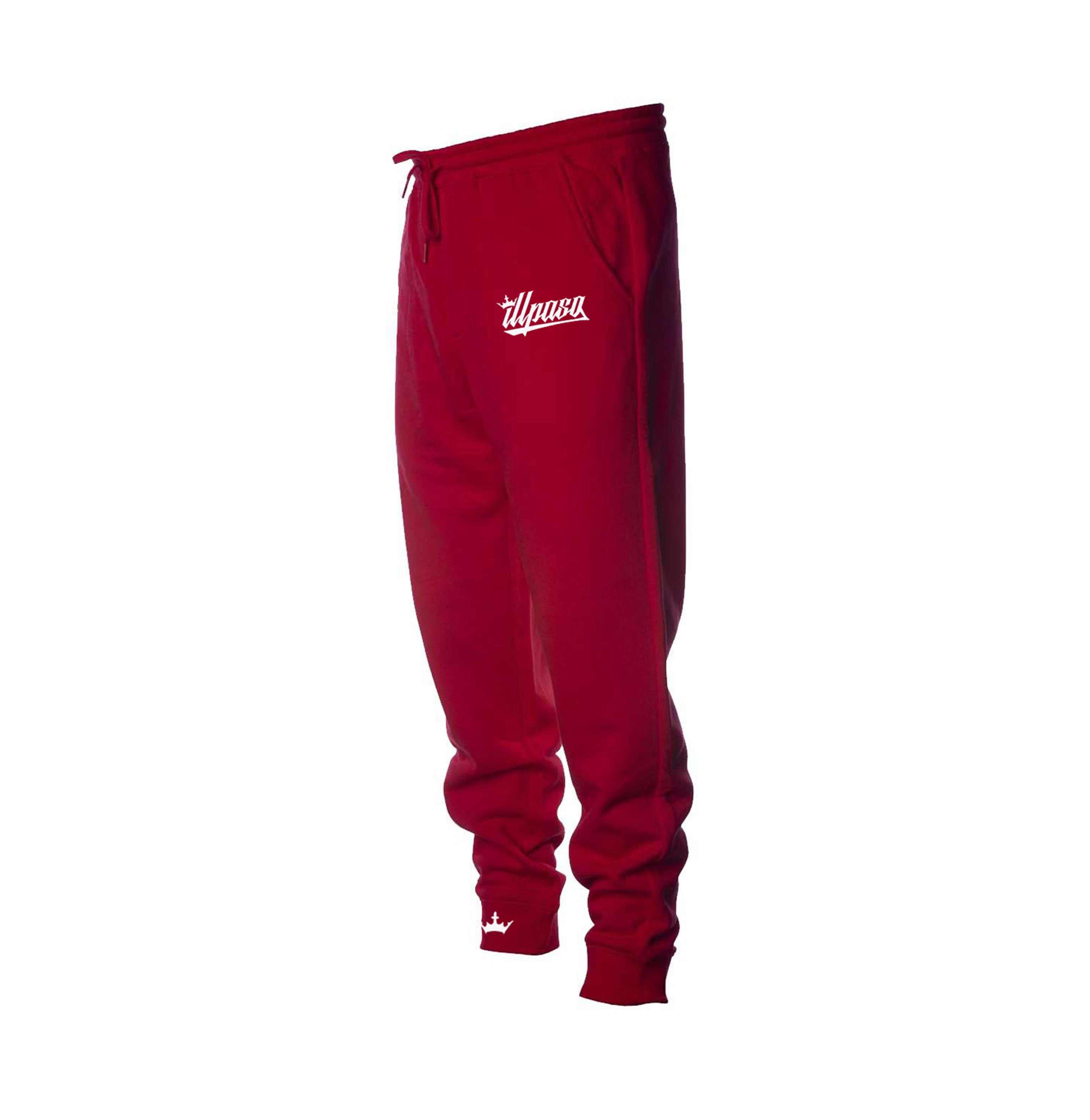 "Kingz Crown" Midweight Fleece Jogger Pant (Red)