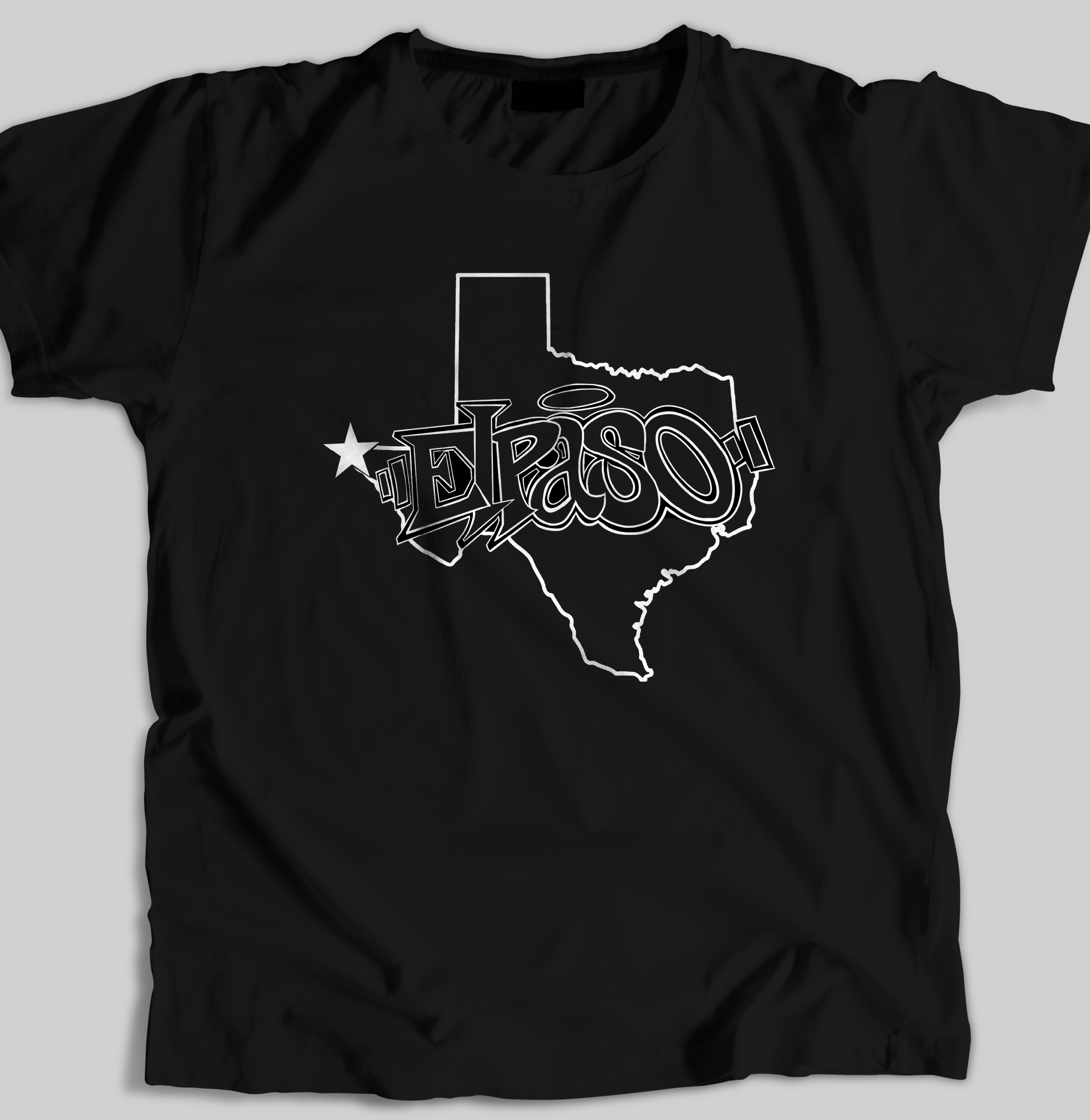 "Texas Graff" Men's T-shirt (Black) by DoEP