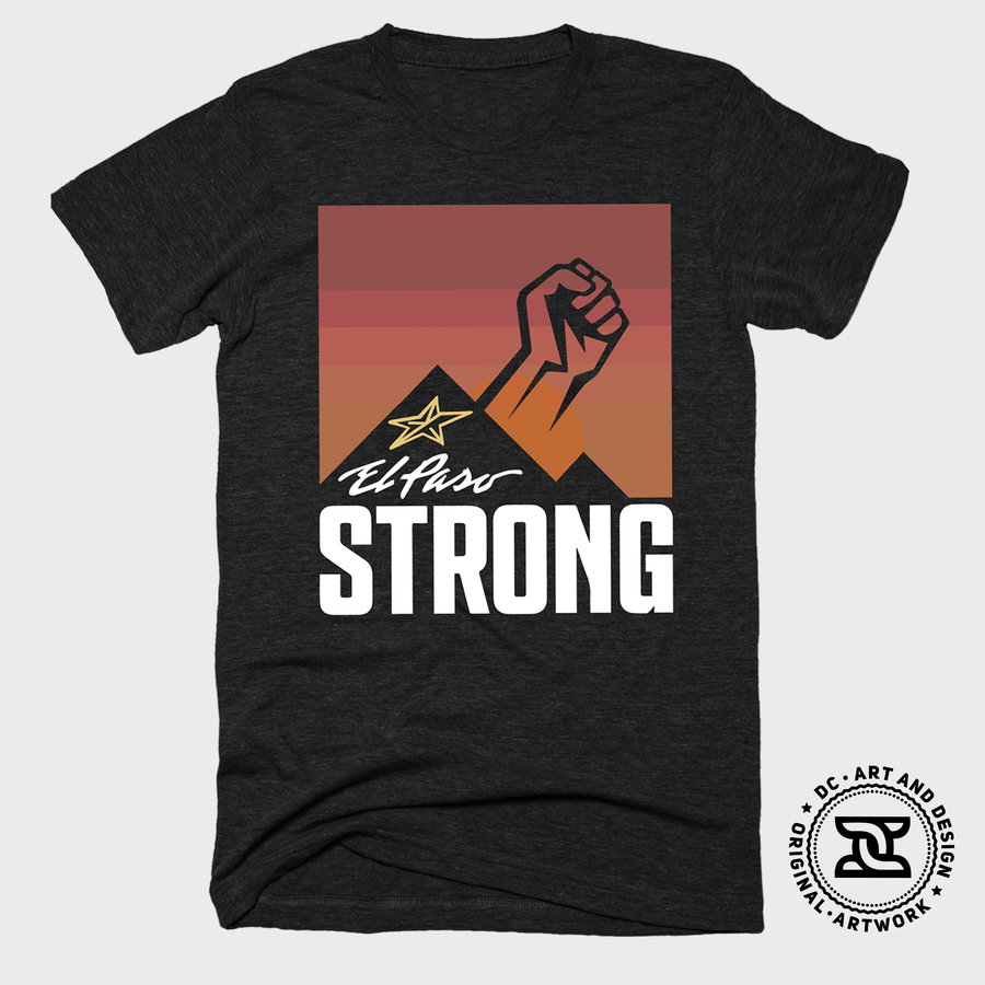 El Paso Strong "Sunrise" T-shirt (Black) by DC Design