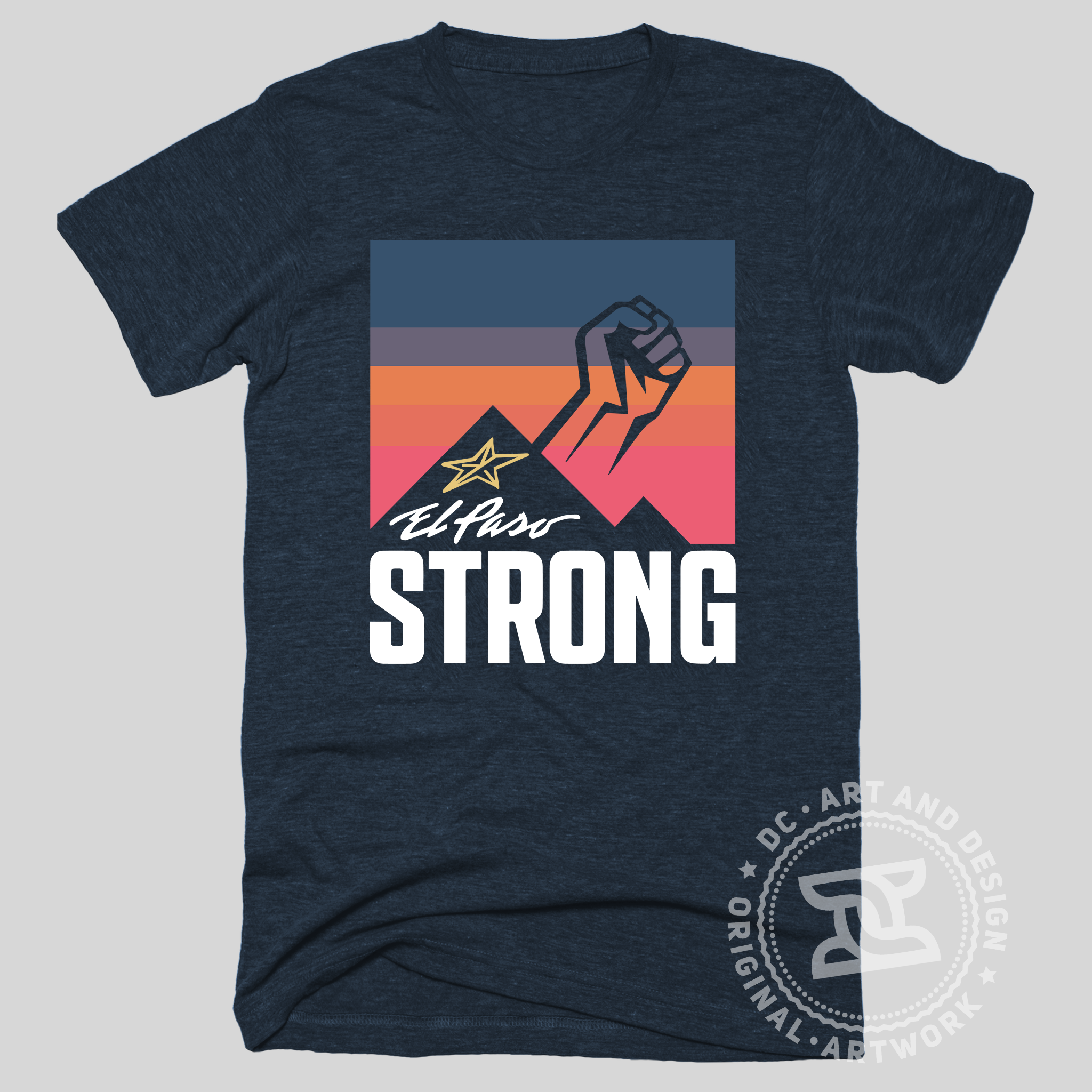 El Paso Strong "Sunset" T-shirt (Midnight Navy) by DC Design