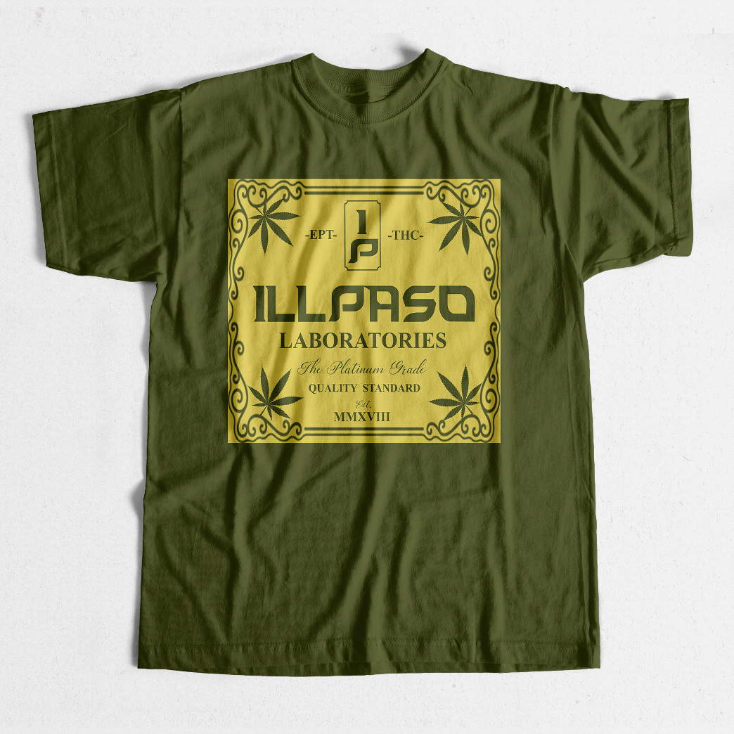 "illpaso Laboratories" Men's T-shirt (Dark Green) by Lobesmatic