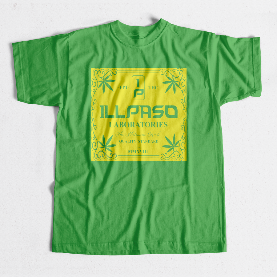 "illpaso Laboratories" Men's T-shirt (Green) by Lobesmatic
