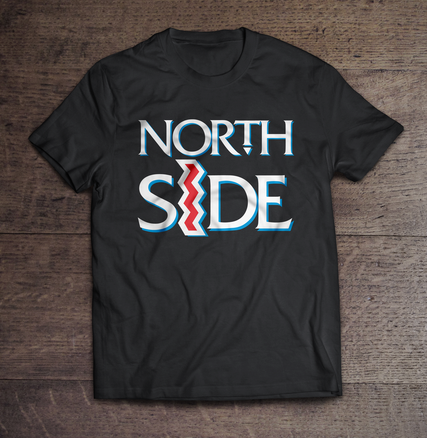 Northside "Crooked i" Men's T-shirt (Black) by Team Dirty Ent