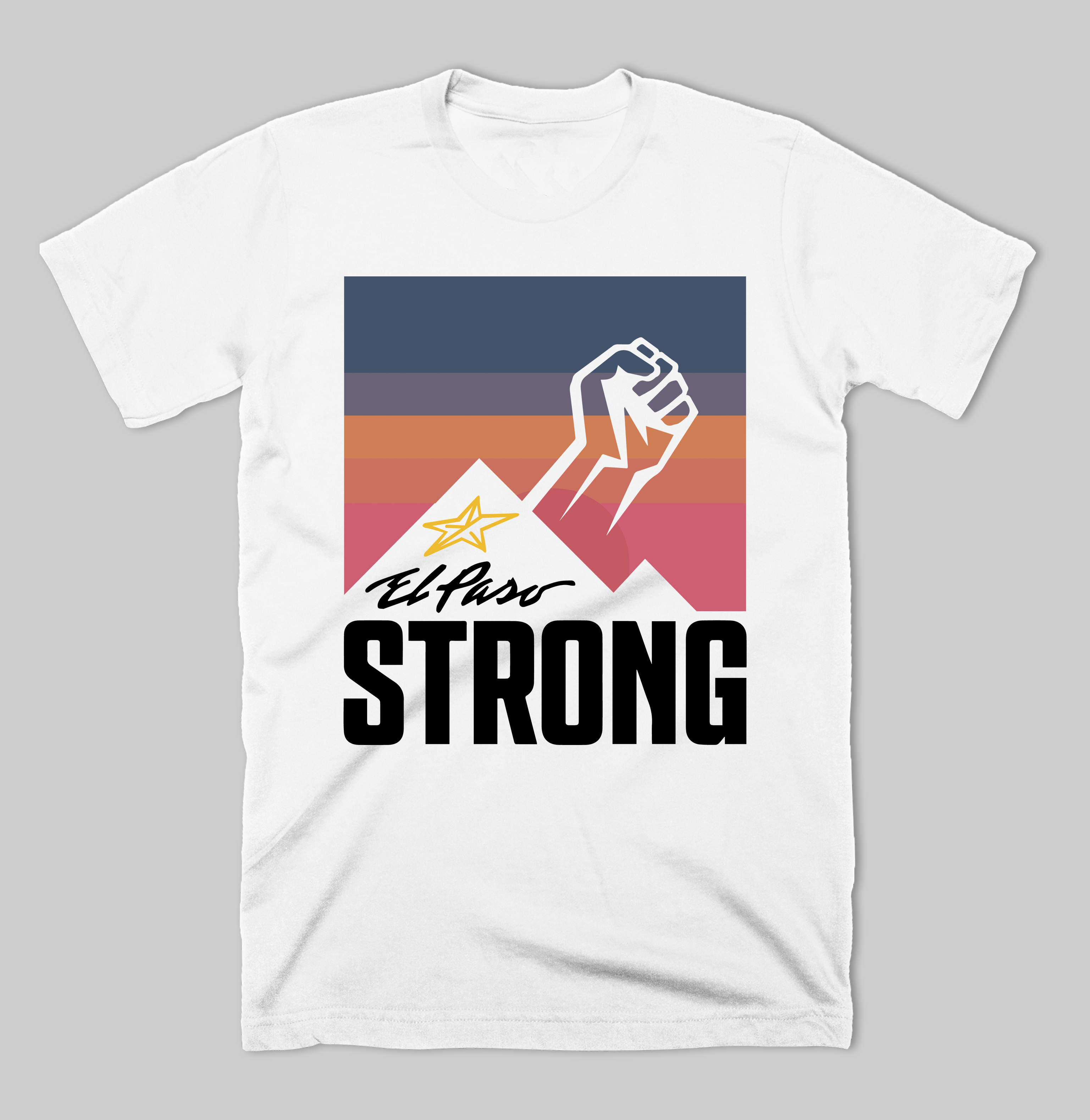 El Paso Strong "Sunset" T-shirt (White) by DC Design